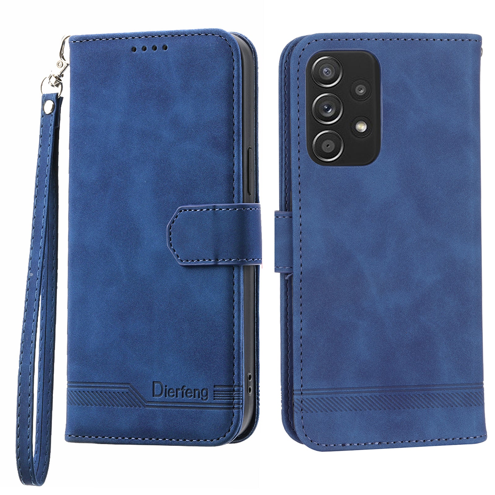 DIERFENG DF-03 PU Leather Wallet Phone Case for Samsung Galaxy A52 4G 5G A52s 5G Flip Stand Lines Imprinted Phone Cover DIERFENG DF-03 PU Leather Wallet Phone Case for Samsung Galaxy A52 4G 5G A52s 5G Flip Stand Lines Imprinted Phone Cover